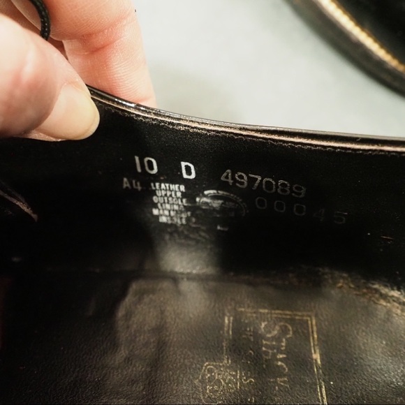 Stacy Adams sz 10D black leather suede wingtip derby shoes - Picture 10 of 16